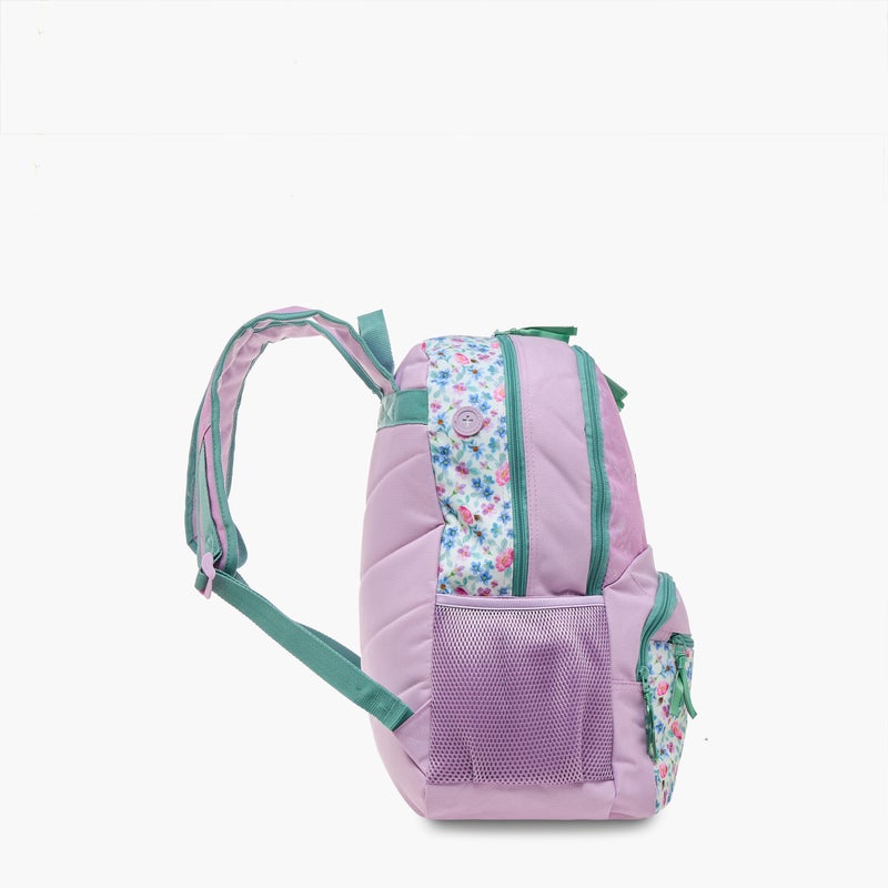 Roll road Backpack-My Little Garden-2 Cmprt-26 Liters-Girls (Polyester) Pink \ 33X46X17 - Image 3